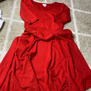 LuLaRoe Nicole Red Rose print Size Medium